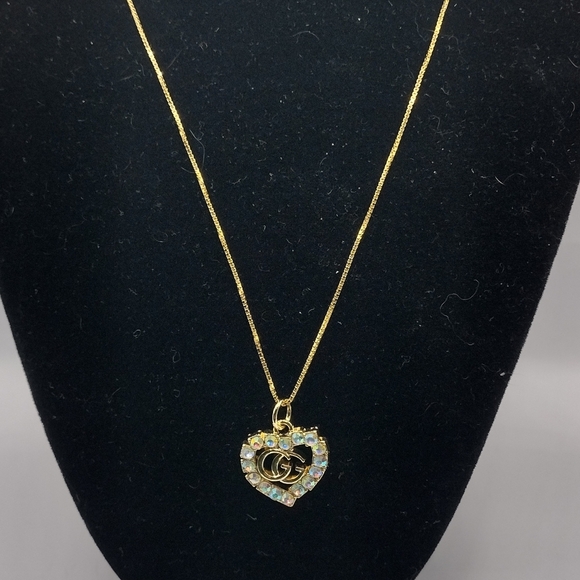 Gucci AB Goldtone Heart Zipper Pull w/ .925 Chain - Picture 5 of 8